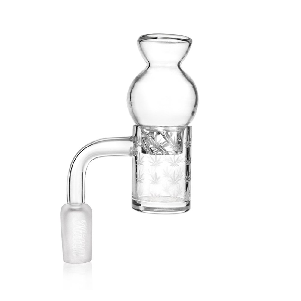 Hittn Sandblasted Leaf Quartz Banger 14mm Male Joint