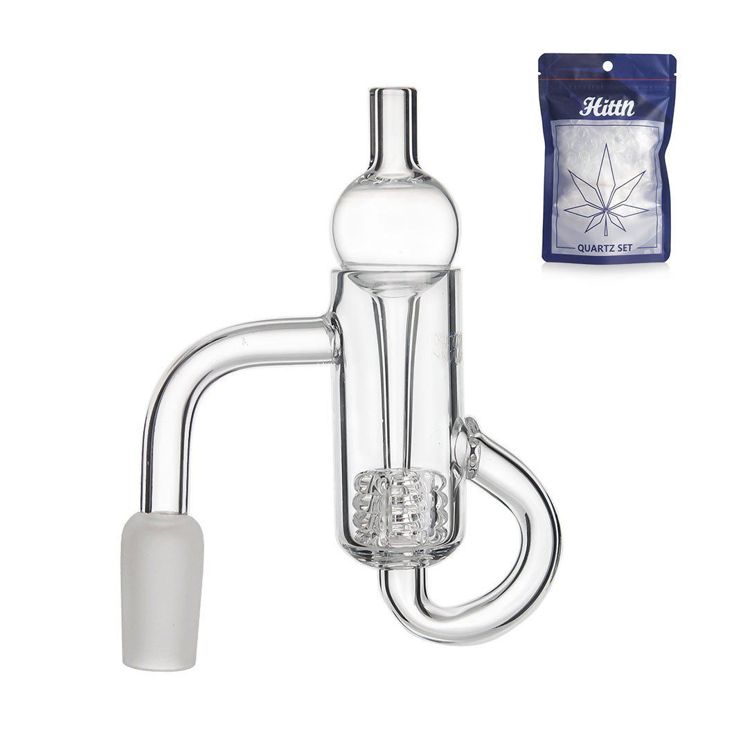 Hittn 14mm Male Recycler Banger with Caps & Power Gears