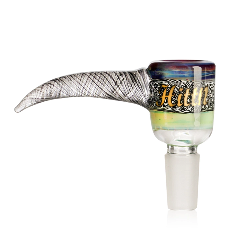 Hittn American Color Glass Horn Bong Bowl Piece