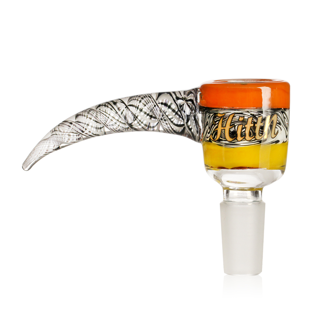 Hittn American Color Glass Horn Bong Bowl Piece