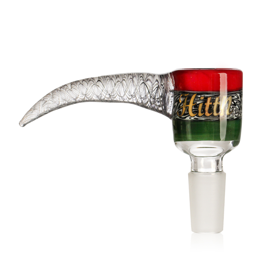 Hittn American Color Glass Horn Bong Bowl Piece