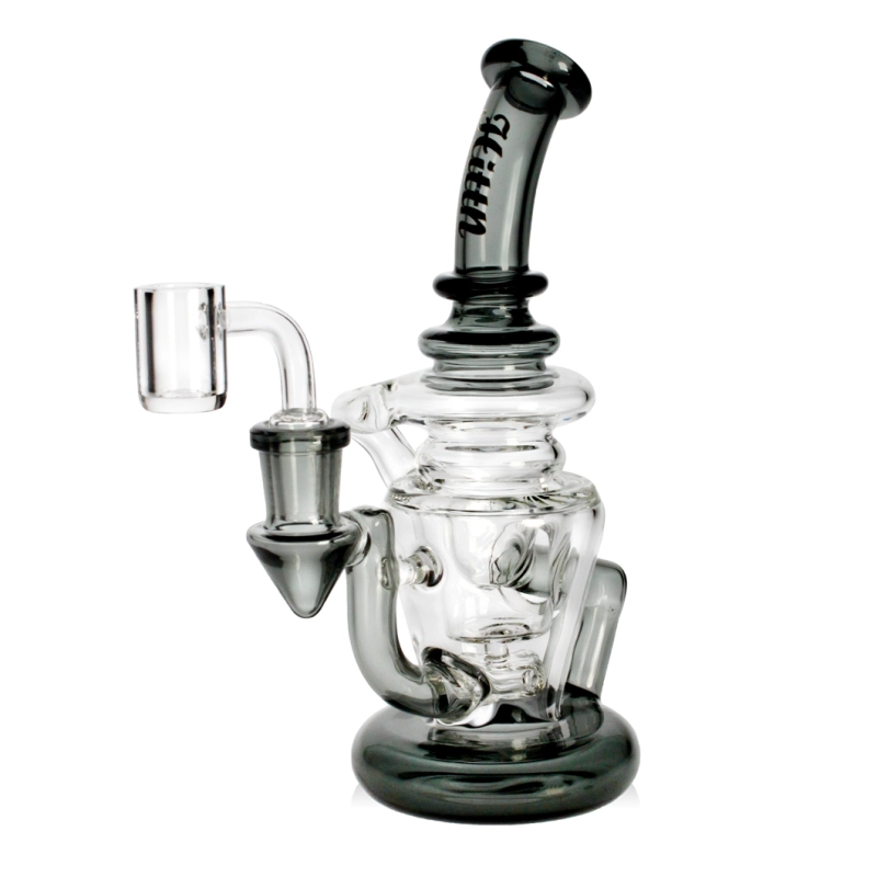 Hittn Milk Color Glass Recycler Bong 7.5''