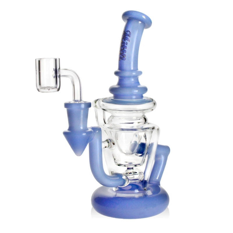 Hittn Milk Color Glass Recycler Bong 7.5''