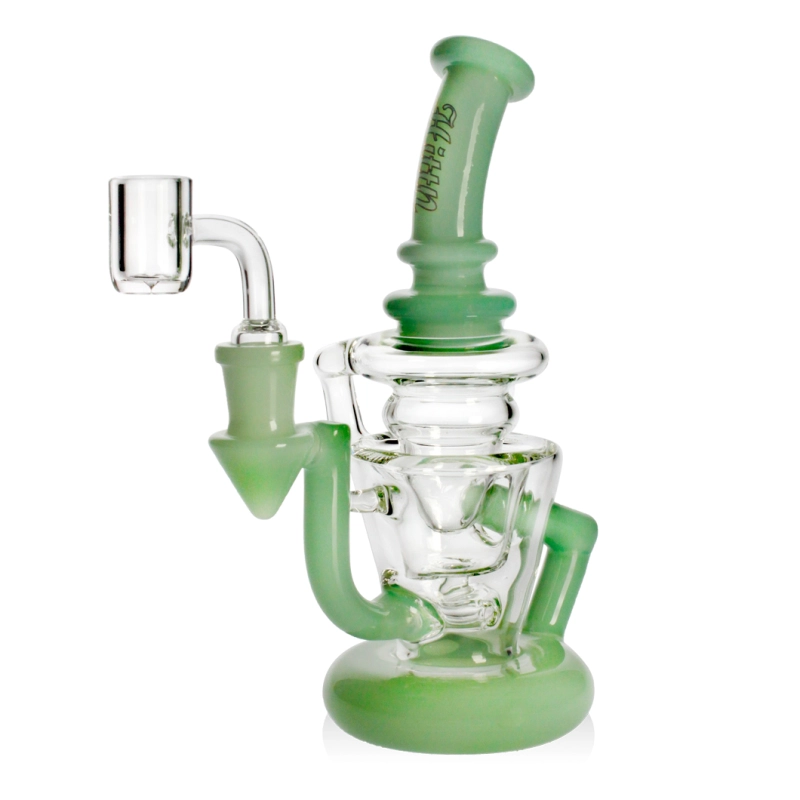 Hittn Milk Color Glass Recycler Bong 7.5''