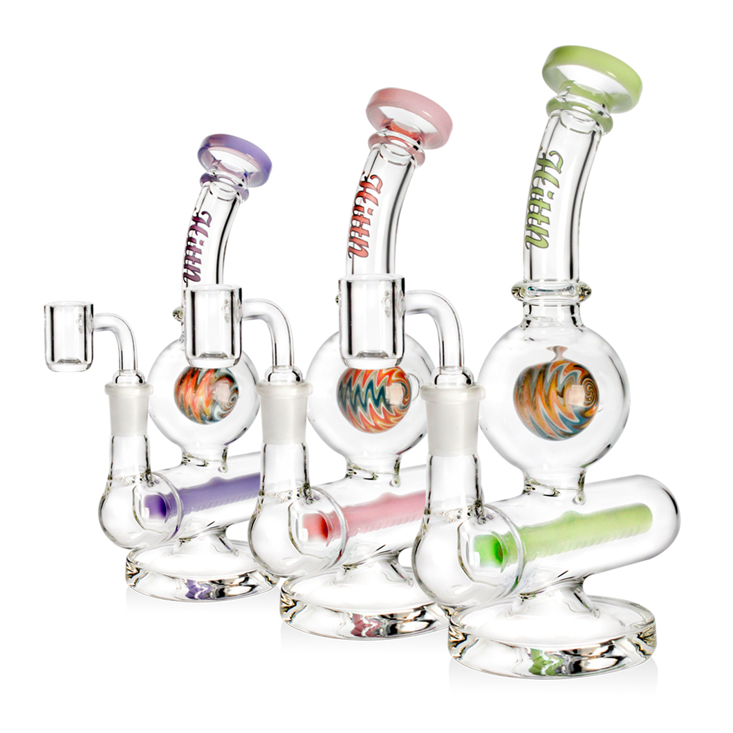 Hittn 8'' Inline Perc Dab Rig American Color