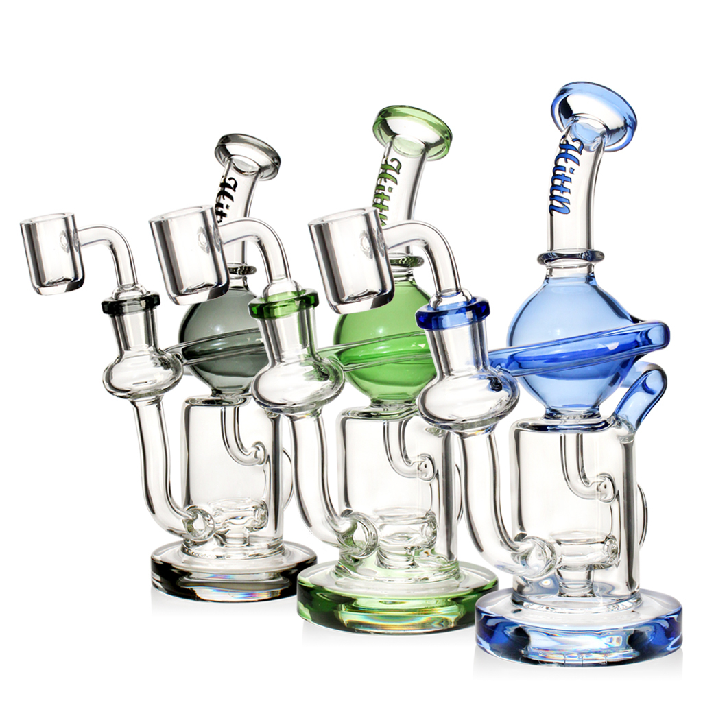 Hittn Glass 7.5'' Recycler Dab Rig with 14mm Quartz Banger