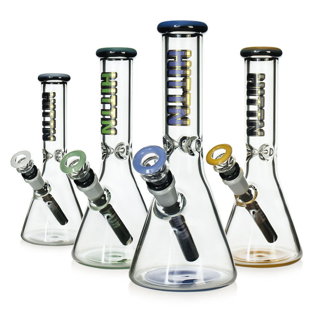 Hittn 10'' Milk Colors Glass Beaker Bong with Ice Catcher