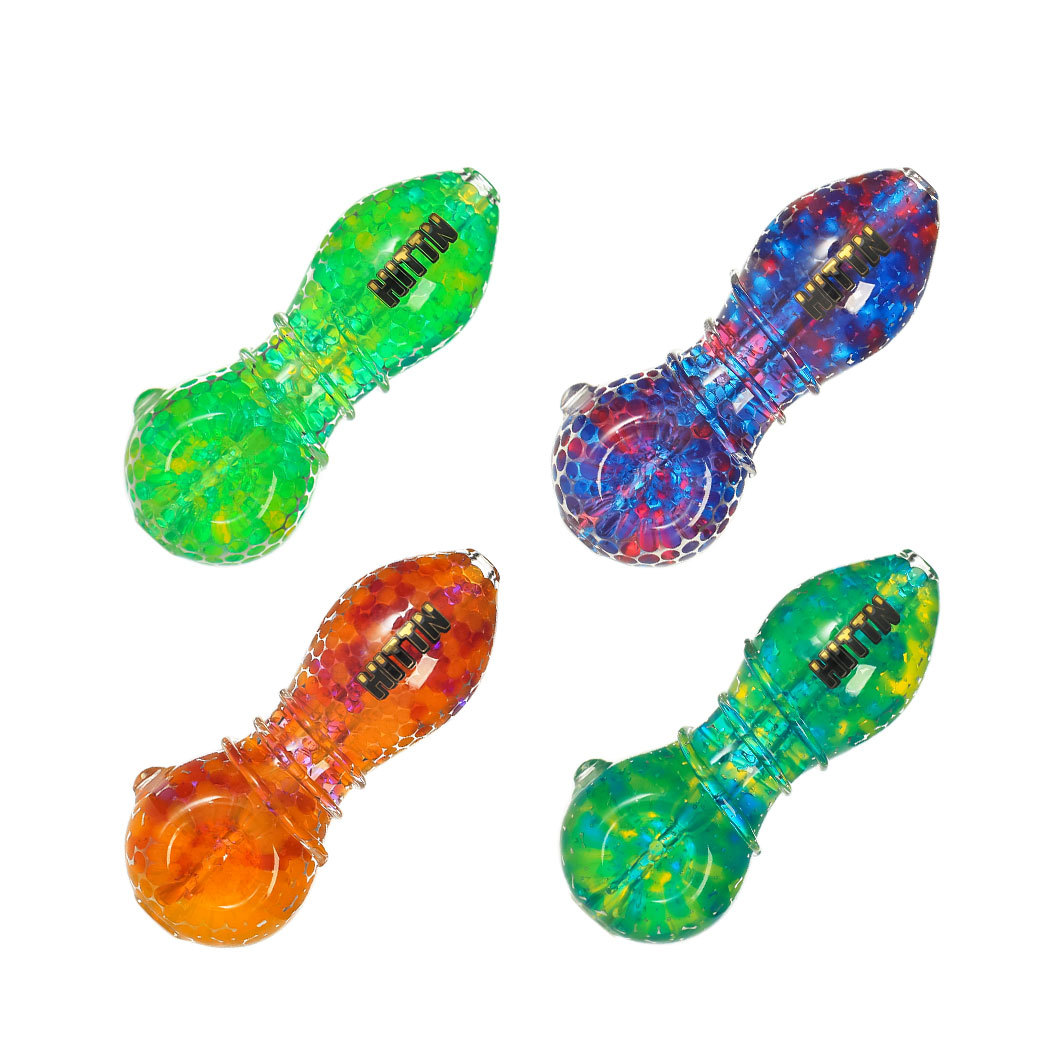Hittn Water Beads Freezable Glass Pipe 4''