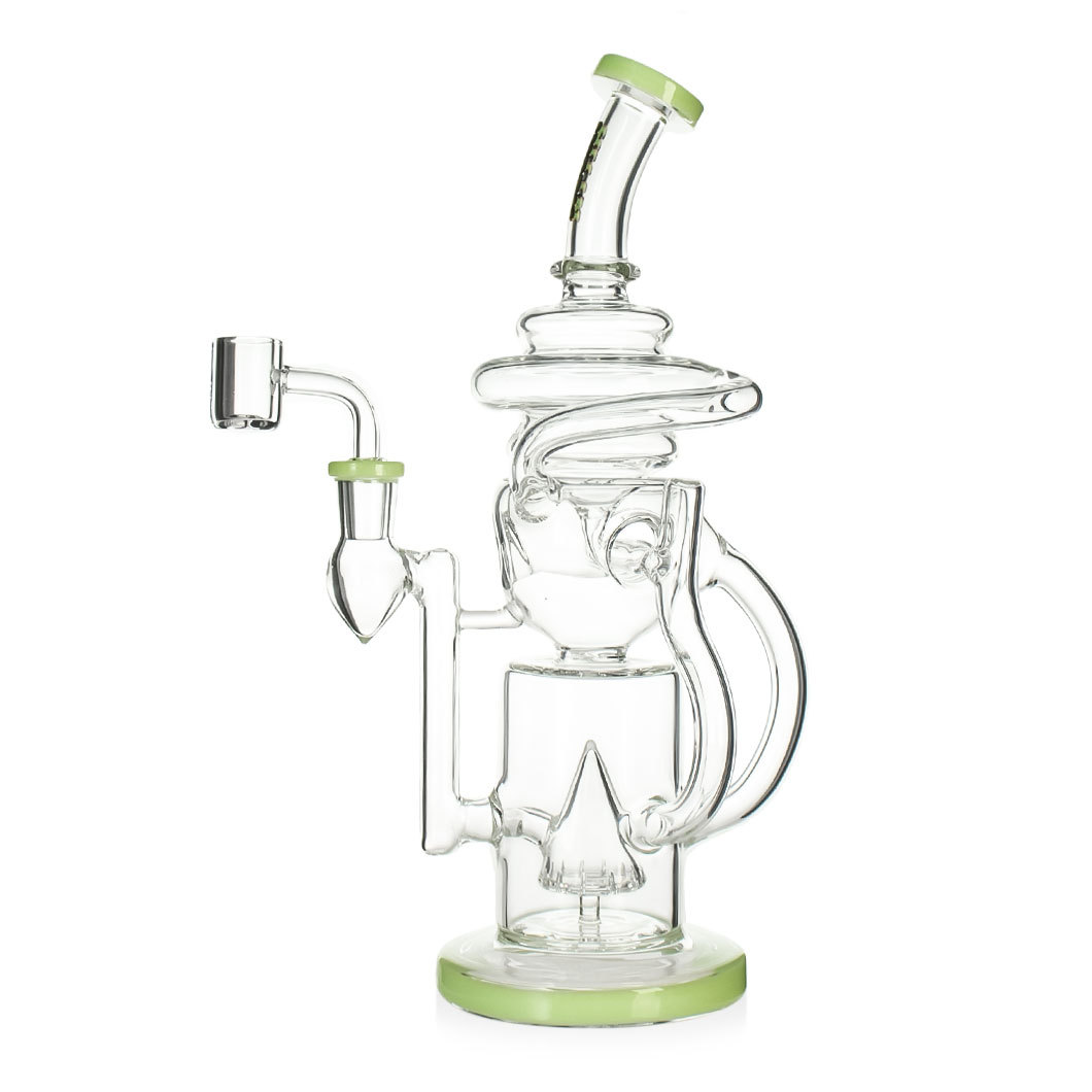Hittn 11'' Milk Colors Recycler Rig with Pyramid Perc