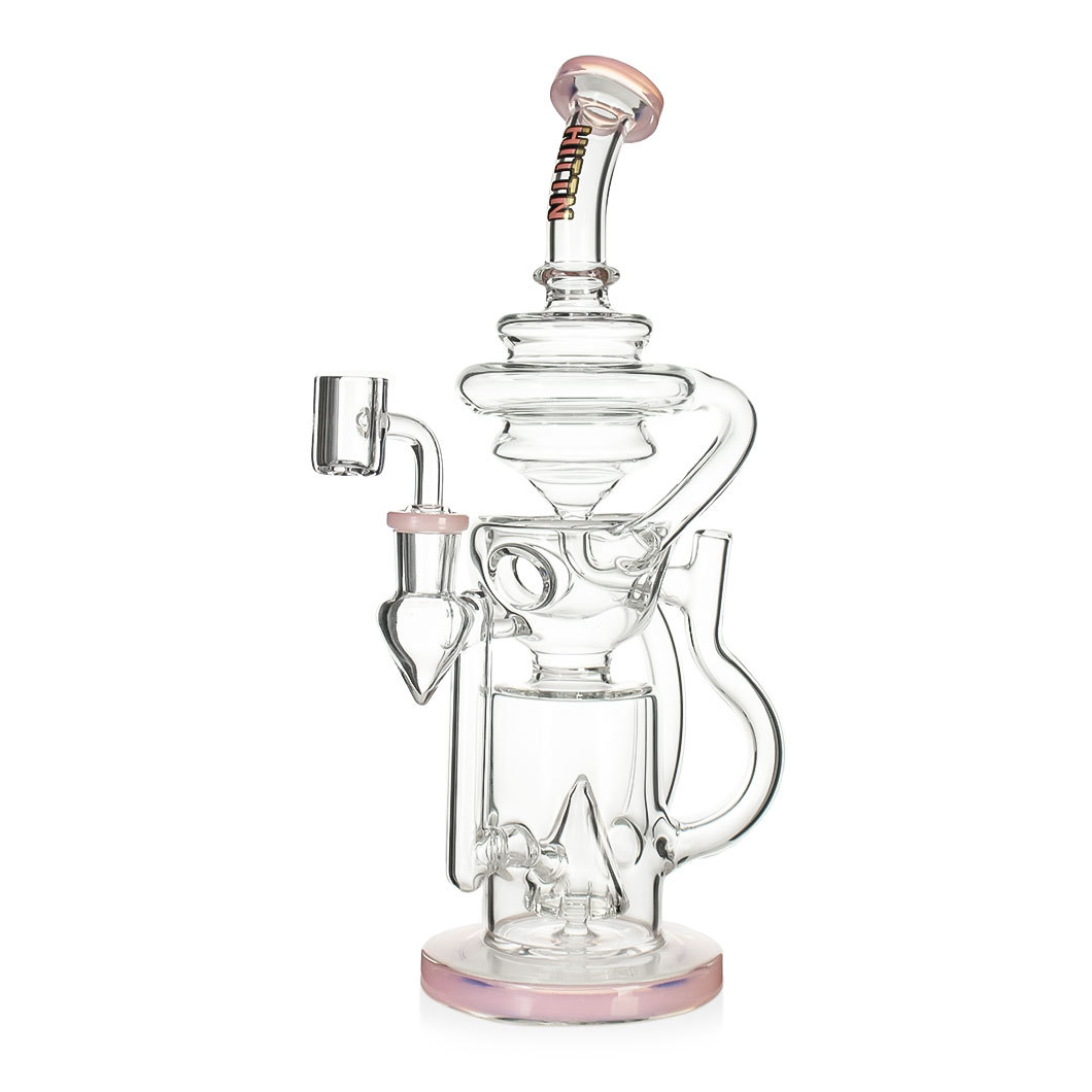 Hittn 11'' Milk Colors Recycler Rig with Pyramid Perc