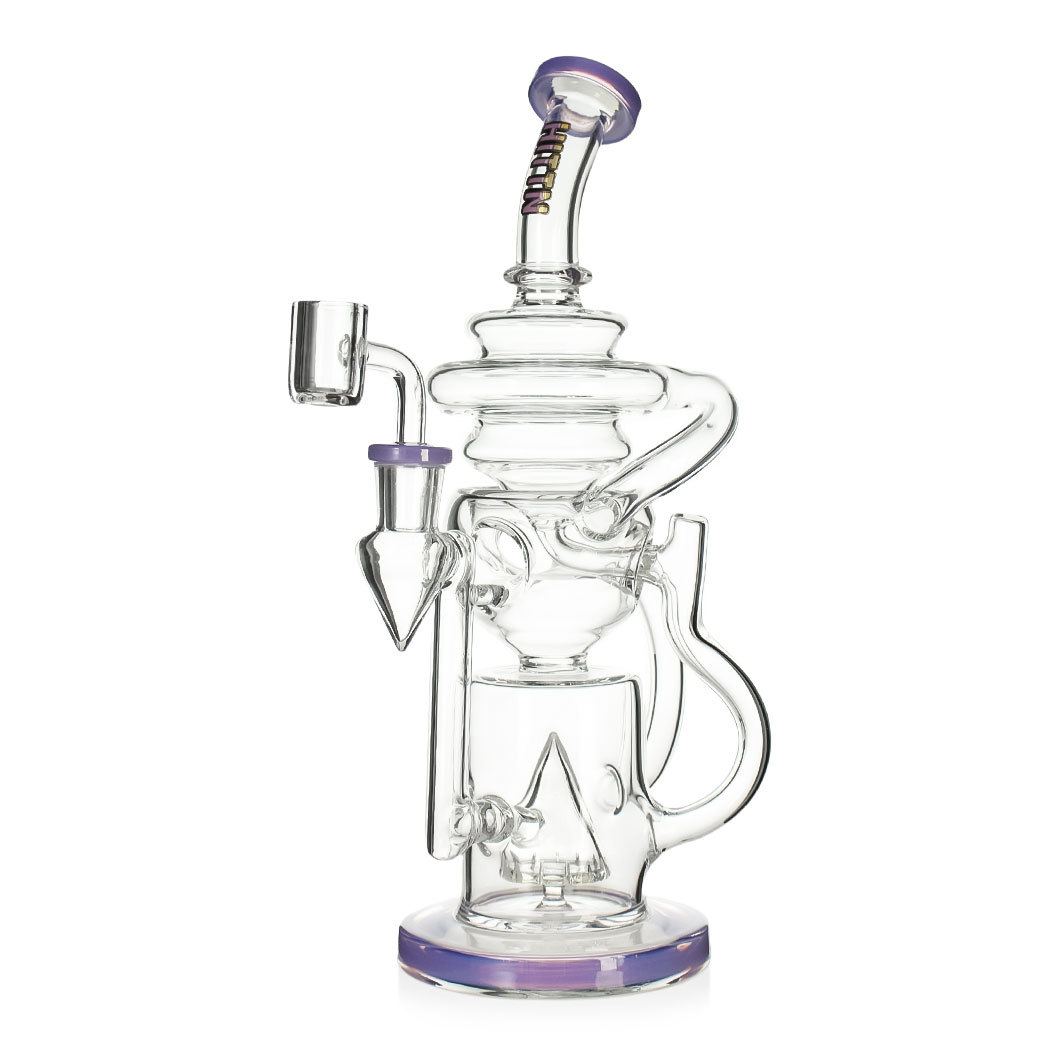 Hittn 11'' Milk Colors Recycler Rig with Pyramid Perc