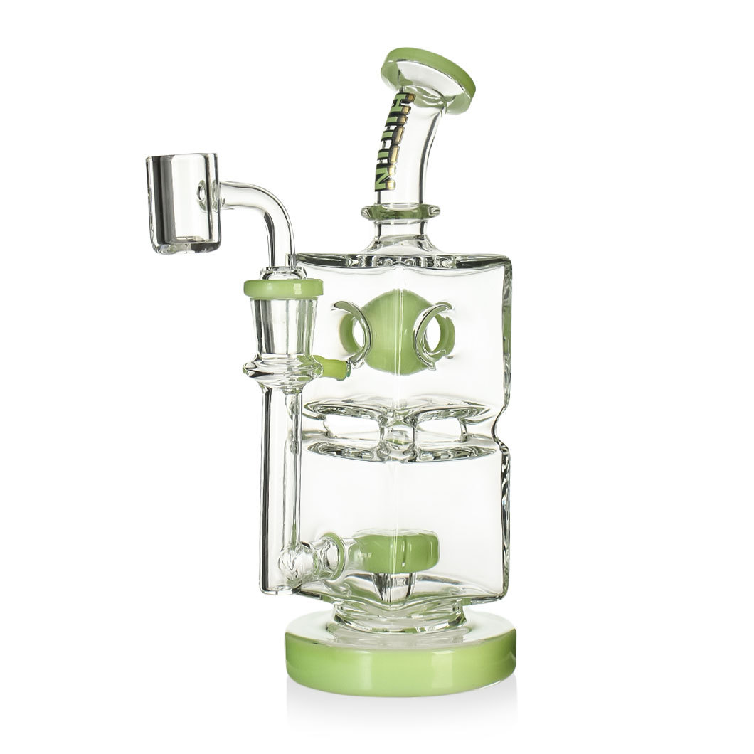 Hittn 7.5'' Portable Dab Rig with 4 Hole Perc & Showerhead Perc