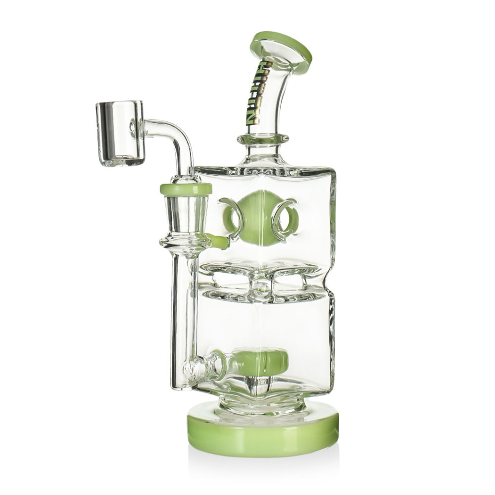 Hittn 7.5'' Portable Dab Rig with 4 Hole Perc & Showerhead Perc