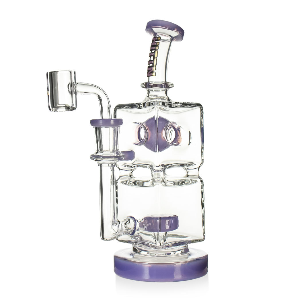 Hittn 7.5'' Portable Dab Rig with 4 Hole Perc & Showerhead Perc