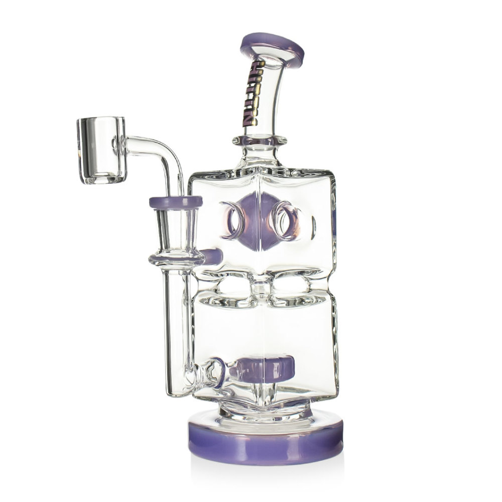 Hittn 7.5'' Portable Dab Rig with 4 Hole Perc & Showerhead Perc