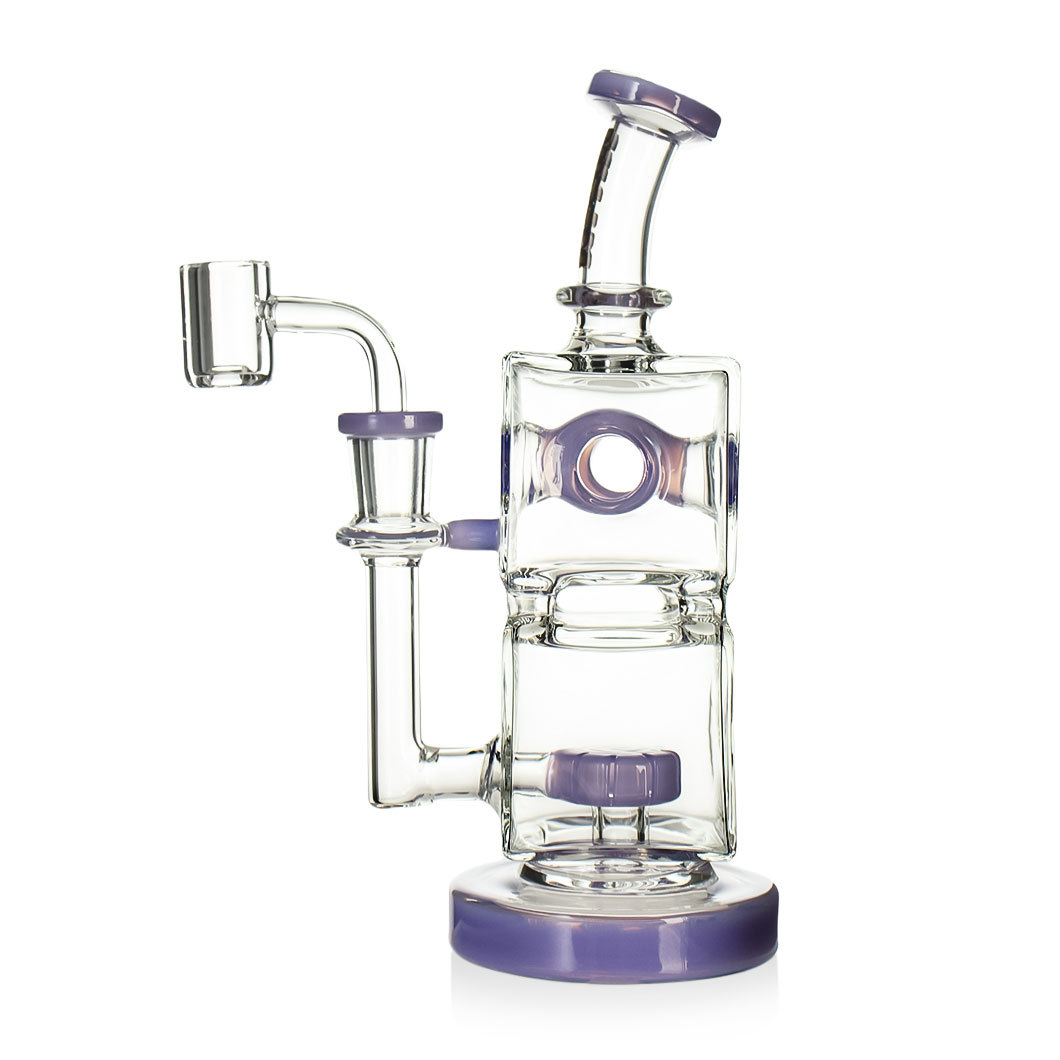 Hittn 7.5'' Portable Dab Rig with 4 Hole Perc & Showerhead Perc