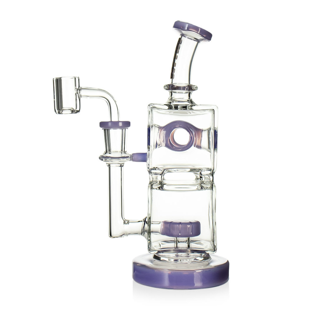 Hittn 7.5'' Portable Dab Rig with 4 Hole Perc & Showerhead Perc