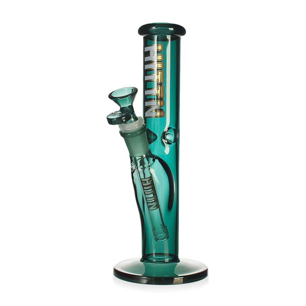 Hittn 10'' Color Glass Straight Tube Ice Bong
