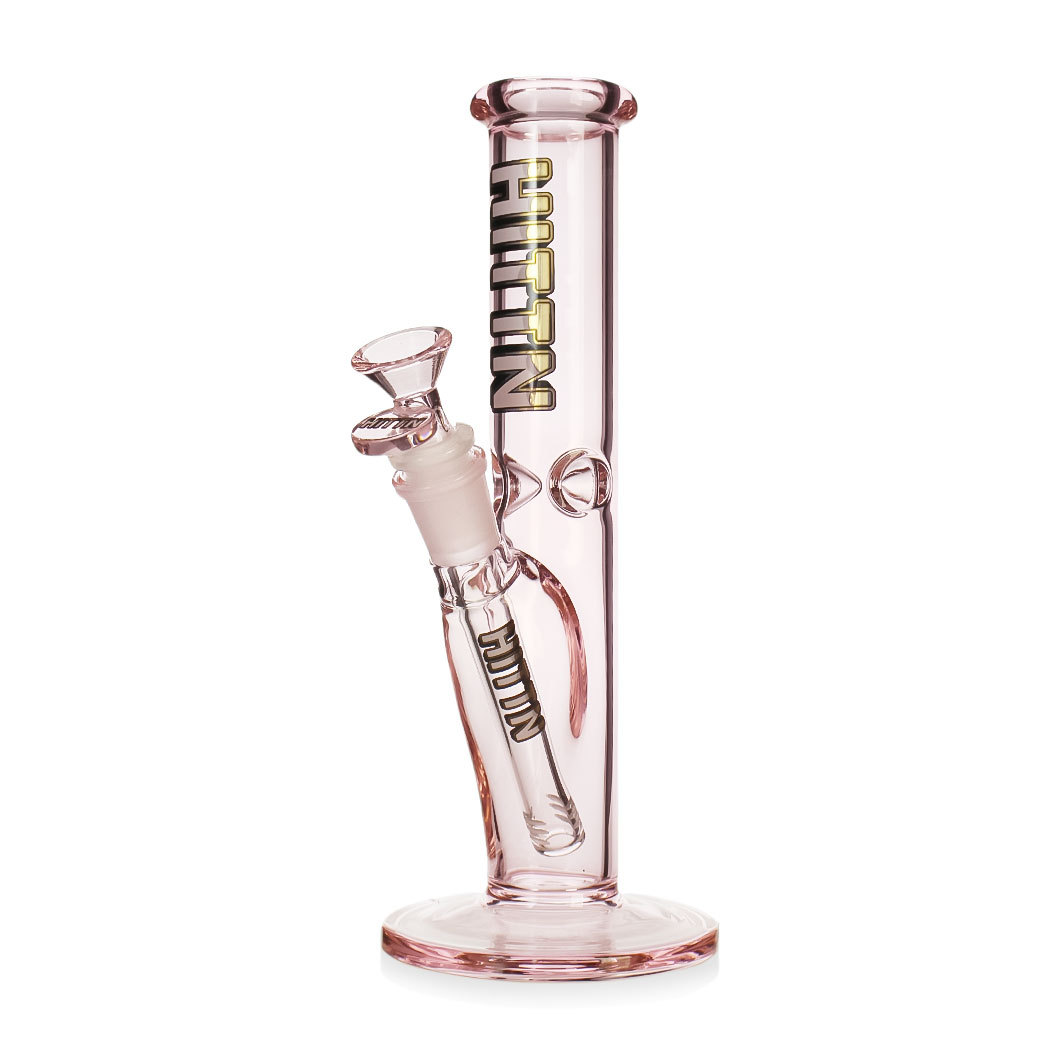 Hittn 10'' Color Glass Straight Tube Ice Bong