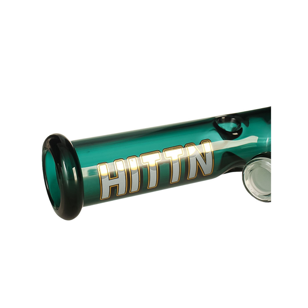 Hittn 10'' Color Glass Straight Tube Ice Bong