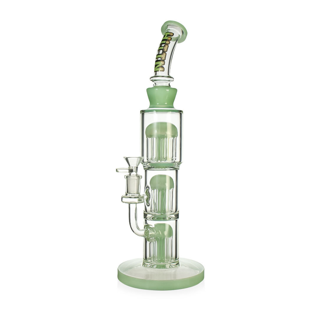 Hittn 10 Tree Arms Perc & Double 8 Tree Arms Perc Bong 14''