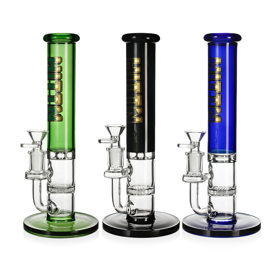 Hittn Honeycomb Perc Straight Bong 10''