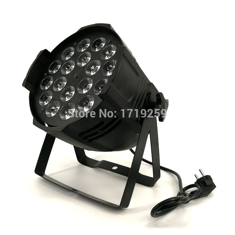 6pcs/lot  Aluminum alloy LED Par 18x12W RGBW 4in1 Quad LED Par Can Par64 led spotlight dj projector wash lighting stage light