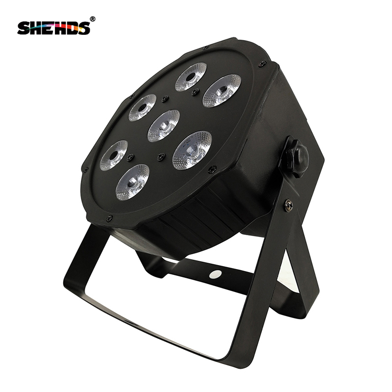LED Flat Par 7x12W RGBW Fixed Cable DMX Stage Lights High Power Light With Professional For Party KTV Disco DJ