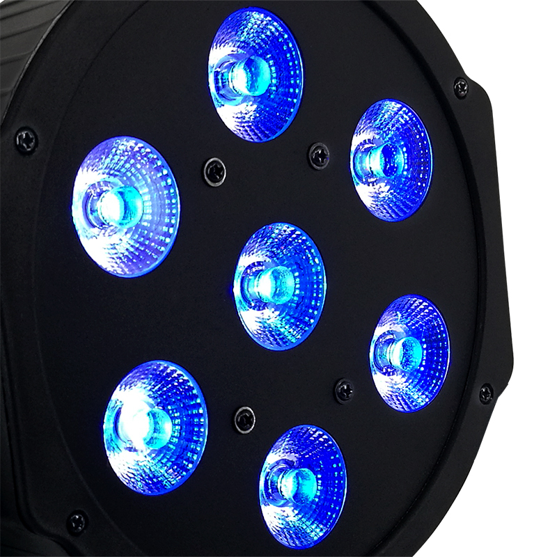 LED Par 7x12W RGBW 4IN1 Lighting Moving Cable Professional For Stage Effect Atmosphere Of Disco DJ Music Party Club Dance Floor