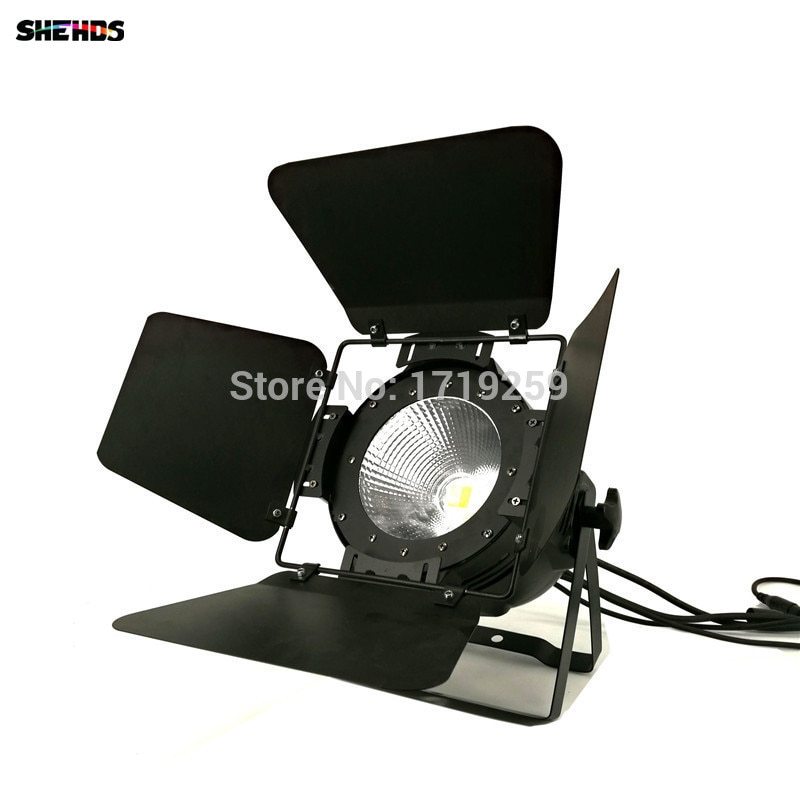 LED Par Light COB 100W with Barn Doors High Power Aluminium cool white and warm white Wash Strobe Effect Stage Lighting