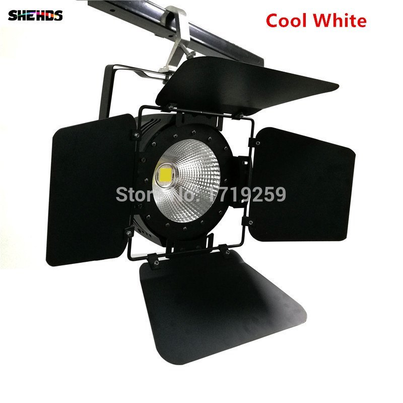 LED Par Light COB 100W with Barn Doors High Power Aluminium cool white and warm white Wash Strobe Effect Stage Lighting