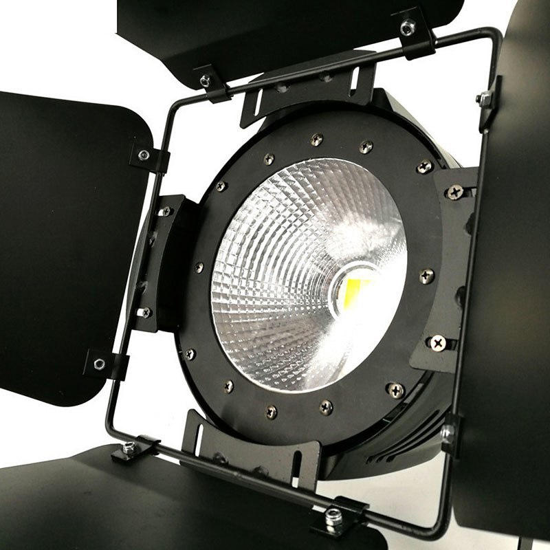 LED Par COB 100W RGBW 4in1 With Barn Doors High Power Aluminium Case Stage Lighting with 100W COB ,cool white and warm white