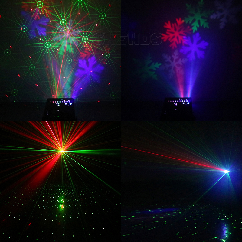 Wireless Remote Control Snowflake Laser Lighting