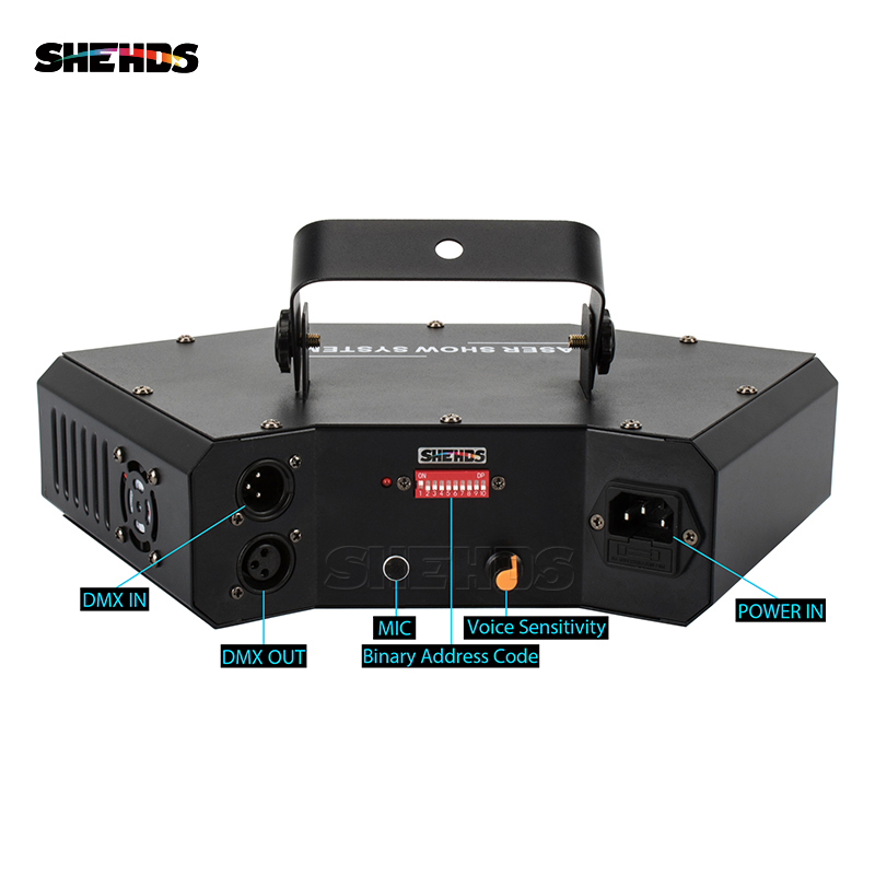 Four Eyes Red Green Blue Sector Scan Gobo Laser DMX512 Stage Effect Lighting Good For DJ Disco Party Dance Floor Bar And Clubs