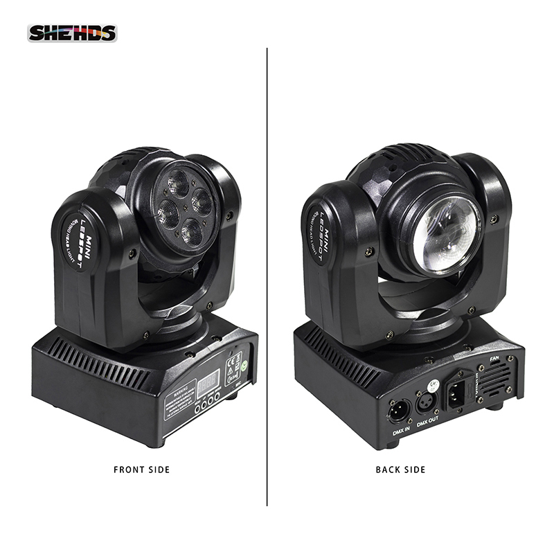 LED Beam Wash Double Sided 4x10W+1x10W RGBW 15/21 Channel DMX 512 Rotating Moving Head Stage Lighting