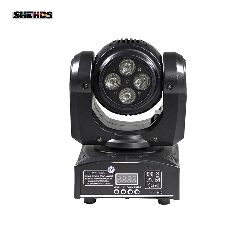 LED Beam Wash Double Sided 4x10W+1x10W RGBW 15/21 Channel DMX 512 Rotating Moving Head Stage Lighting