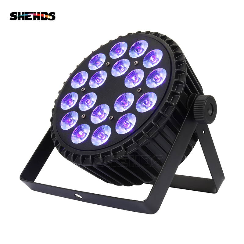 Aluminum Alloy LED Flat Par18x3W Only Violet DMX512 Stage Effect Lighting Perfect For DJ Disco Home Party And Wedding Decoration