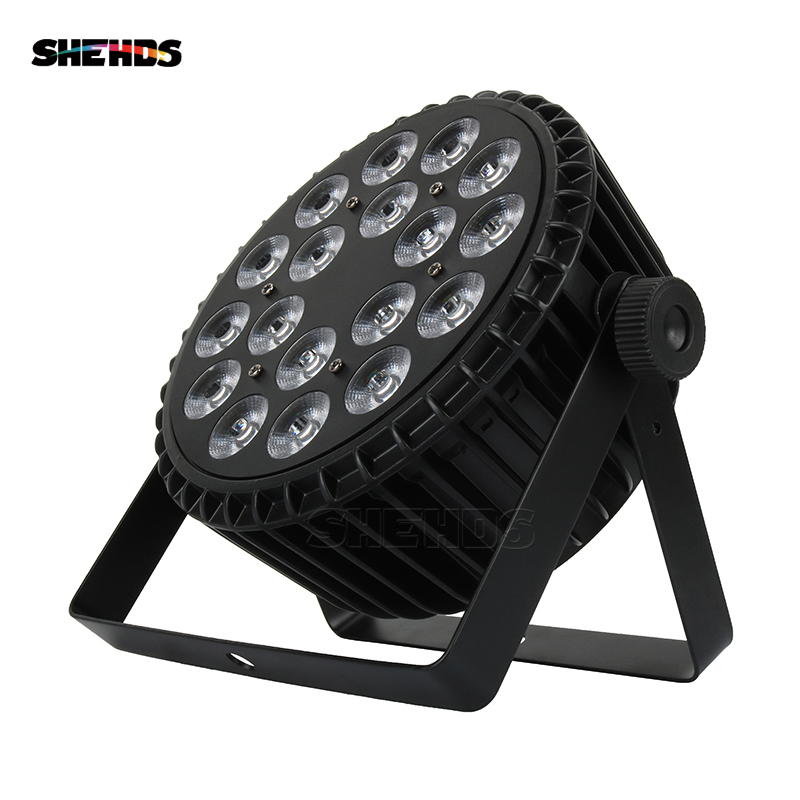 Aluminum Alloy LED Flat Par18x3W Only Violet DMX512 Stage Effect Lighting Perfect For DJ Disco Home Party And Wedding Decoration