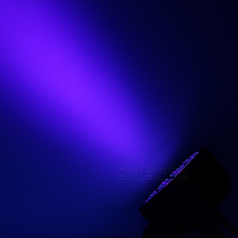 Aluminum Alloy LED Flat Par18x3W Only Violet DMX512 Stage Effect Lighting Perfect For DJ Disco Home Party And Wedding Decoration