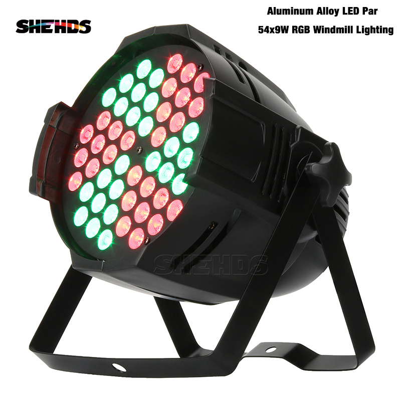 SHEHDS Aluminum Alloy LED Par  54x9W RGB Windmill  Lighting