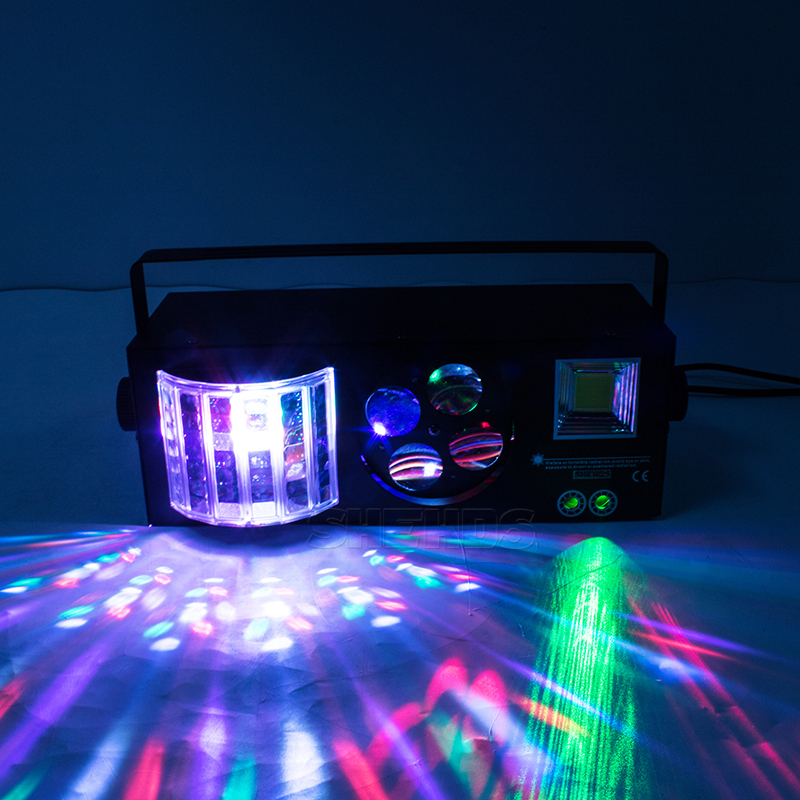 Wireless Remote Control  /  LED Laser Strobe 4in1 DMX512 Stage Effect Lights Good For DJ Disco Birthday Parties Wedding/Christmas Decoration Clubs