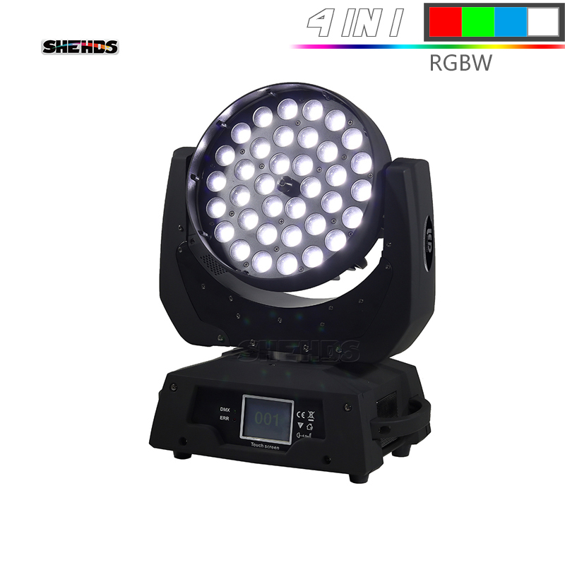 SHEHDS LED Wash Zoom 36x12W RGBW Moving Head Lighting For Stage Effect
