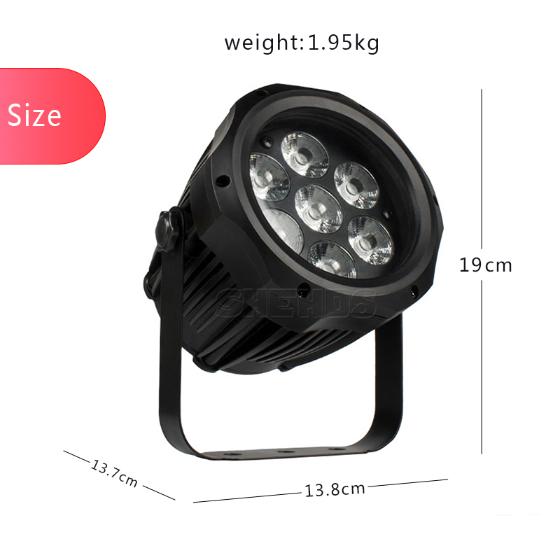 Waterproof LED Par 7x12W RGBW /7x18 RGBWA+UV