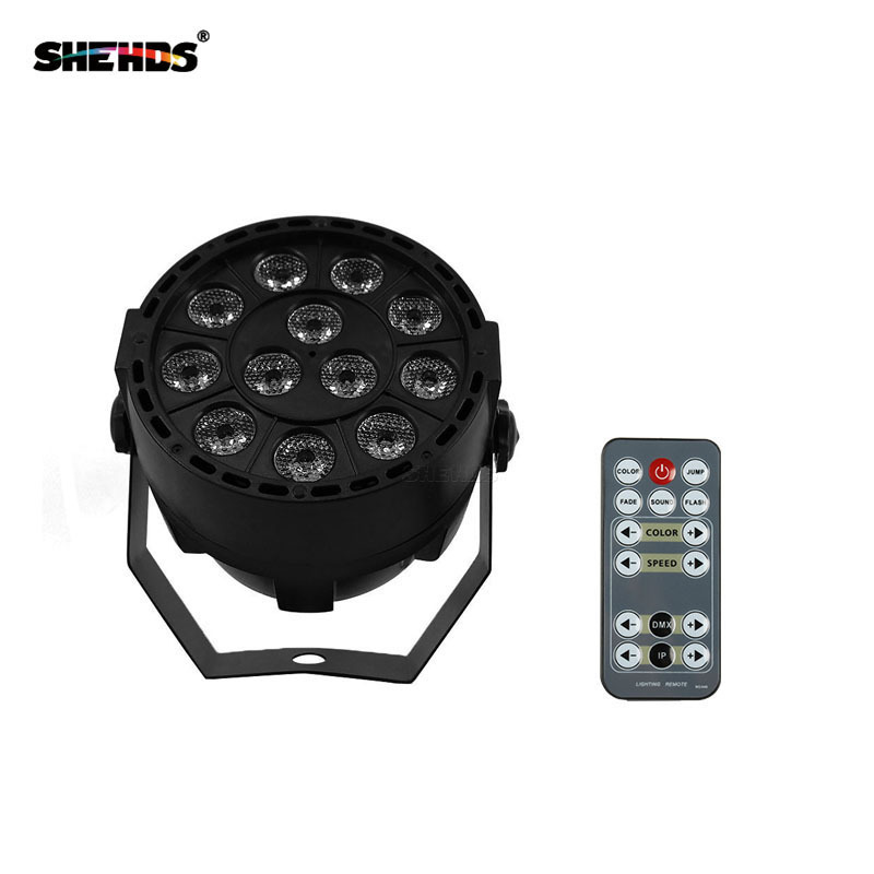 LED Wireless Remote Control LED Flat Par 12x3W Violet Color Lighting DMX512 DJ Disco KTV Bar Party Beam Projector Spotlight