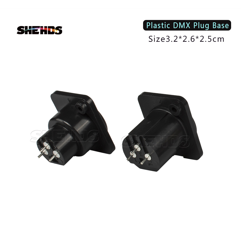 2PCS/Lot Iron/Plastic DMX512 Plug 3 pin XLR Signal Socket panel Adapter Connector for DMX Cable stage lights DMX Control
