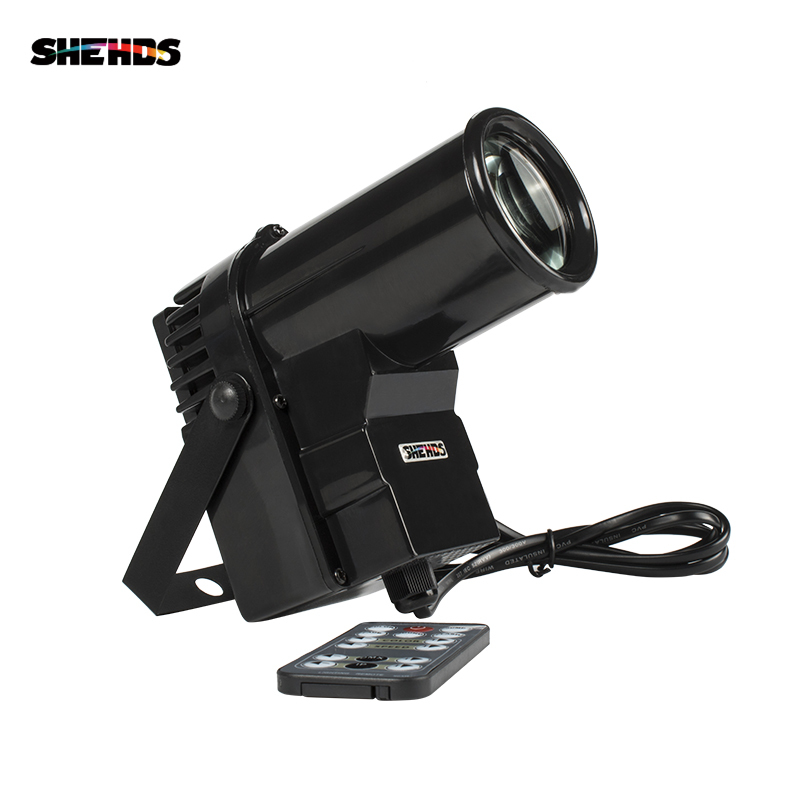Fast free ship Wireless Remote /Without Remote Control Mini LED Spotlight 10W 4in1 led pinspot Beam lights for Mirror Ball For Disco DJ Party
