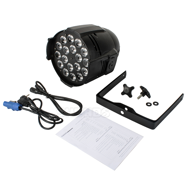 Aluminum Alloy LED Par 18x18W RGBWA+UV 6in1/18x12 RGBW 4in1 Stage Lighting LED Spotlight PowerCon Plug