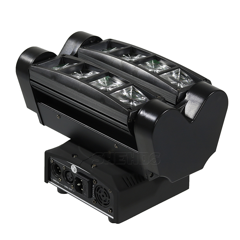 8x10W 4IN1 RGBW MINI LED Spider Moving Head Beam Light DMX Led Light Beam Angle Led Stage Lights DJ Party Fast Shipping