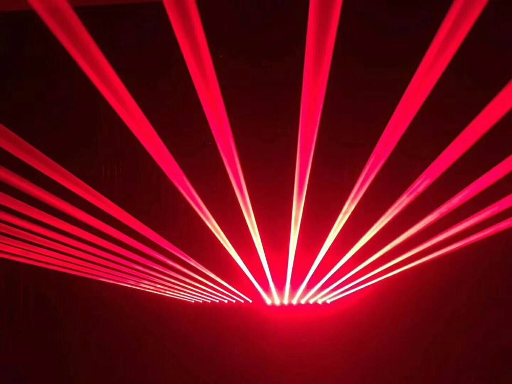 Eight Eyes Moving Head 8x300/500mw Red Laser DMX512 Stage Effect Lighting Good For DJ Disco Party Dance Floor And Wedding Decoration