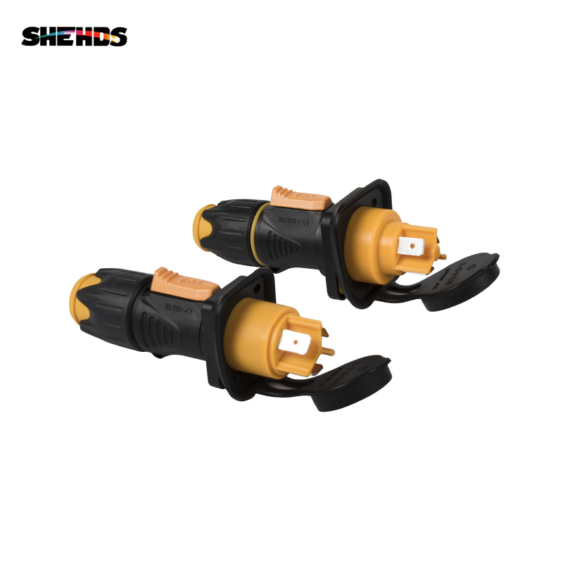 Waterproof PowerCon Plug In and Out Plastic White Stage Lighting Fitting Equipment For LED Par /Moving head Lights